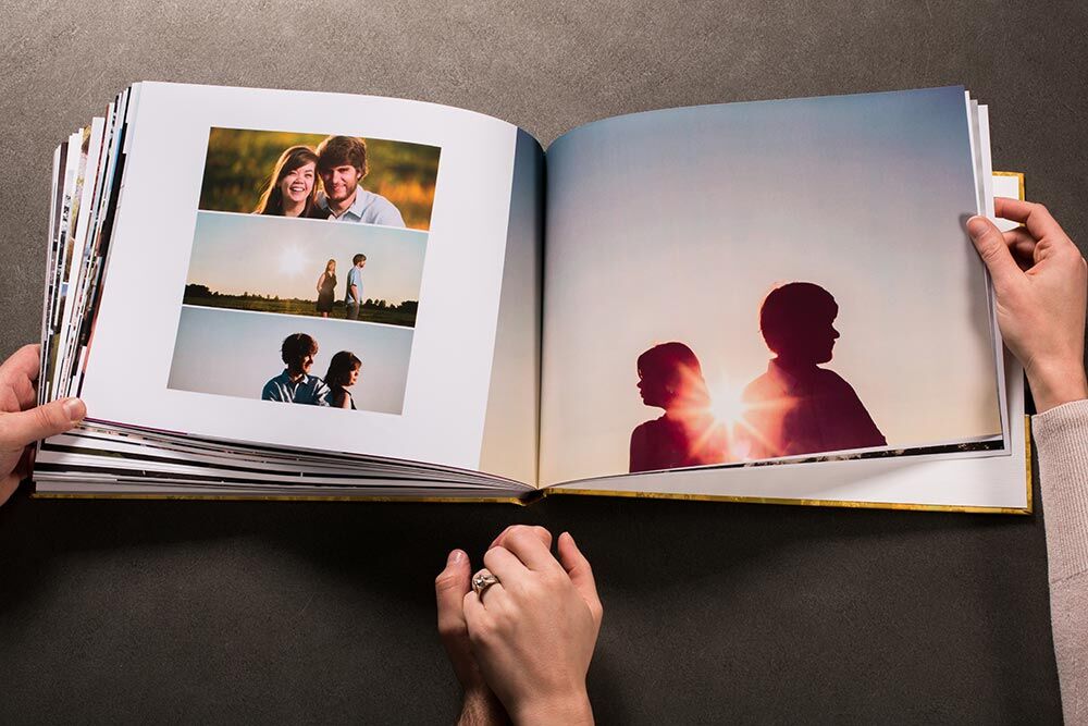Cleveland Wedding Photography Album with couples holding hands